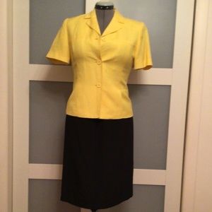 90s Kasper&Company Short Sleeve Blazer/Studio G Black Pencil Skirt